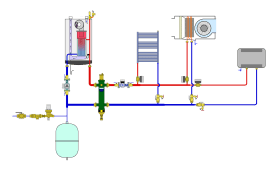 Image of a multi-branch heating system