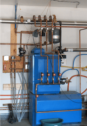 Image of installed hydronic system