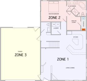 Image of floor plan for Zone 1, 2, 3 