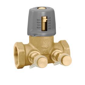 An image of a variable orifice manually-adjustable balancing valves with pressure ports.