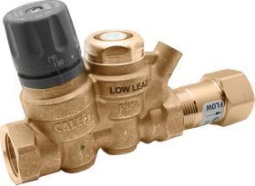 An example of the basic ThermoSetter valve with the optional check valve assembly installed on the outlet side.